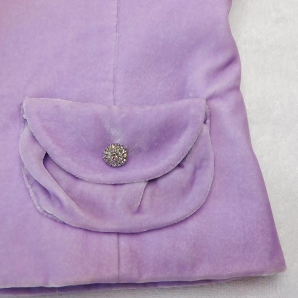 Tibi Lilac Purple Velvet Short Blazer | Rhinestone Buttons | VGUC | Small - Picture 5 of 10